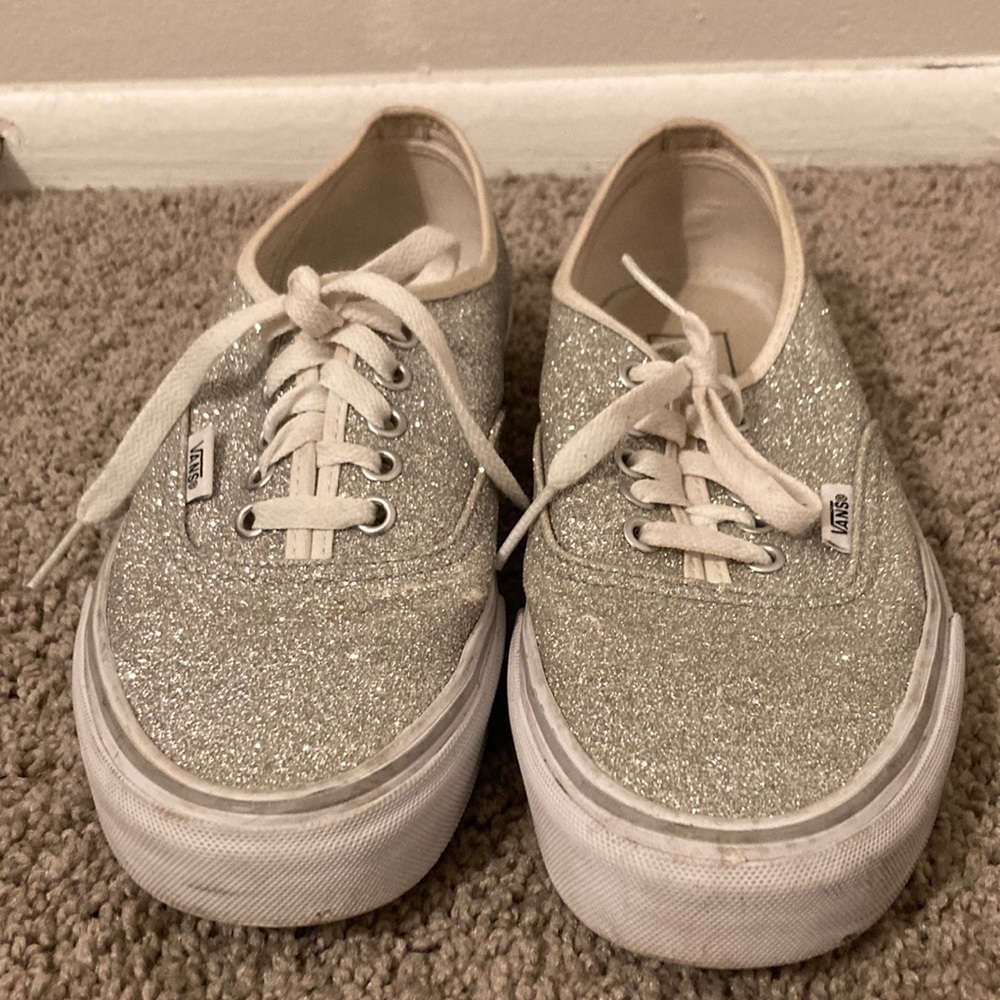 Silver, Glitter Vans